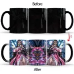 New 350ml Demon Slayer Heat Temperature Coffee Mug Creative Color Changing Cartoon Anime Mug Tea Milk Ceramic Cup