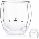 3d 2-Tier Coffee Mug Lovely Panda Bear Cat Cute Duck Shaped Double Wall Glass Cup Resistant Wine Tea Milk Juice