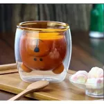 Mug Glasses With Double Bottom Creative Coffe Resistant Kungfu Tea Mug Milk Juice Cup Drinkware Valentine's Day