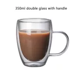 Mug Glasses with Double Bottom Creative Coffee Resistant Kungfu Tea Milk Juice Cup Drinkware Valentine's Day