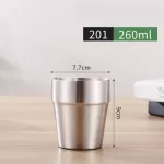 New Double Wall Stainless Steel Cups And Mugs 175/260/300/480ml Metal Cold Beer Cup Bar Coffee Mug Tumbler