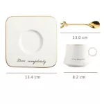 3pcs Ceramic Coffee Cup And Saucer Set European Style Light Luxury Afternoon Tea Milk Juice Breakfast Cup Saucer Spoon