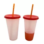 700ml Magic Cup Reusable Color Changing Cold Cups Tumbler With Lid Blood Vampire Party Cup Haunted House Drink Halloween