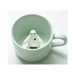 3D Lovely Small Animal Milk Creative Cartoon Ceramic Mug Heat-Resistant Cladon Cup The Best for Children Little Girl