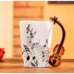 400ml Music Music Mug Creative Style Guitar Ceramic Mug Coffee Tea Milk Stave Cups Handle Coffee Mugs Novelty s