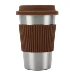 400ml Silicone Coffee Cup Portable Water Cup Multifunction Travel Wide Mouth Mouth Coffee Mug Leakproof Mugs for Office