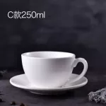 European Pure Ceramic Coffee Cup Dish Set Latte Cappuccino Flower Professional Mug Coffee