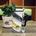 500mlcartoon Luo Wen Bei Office Mug With Lid Spoon Milk Coffee Cup Ceramic Cup Water Cup