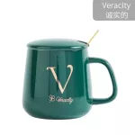 Green Ceramics Mug Coffee Cup With Lid Spoon Mugs Bar Drinkware Office Automatic Water Heater Cup Mat Heating Coaster Set