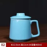 Ceramic Water Cup With Lid Liner Filter Household Large Capacity Tea Cup Office Coffee Cup Mug Set Mug Coffee