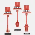 250ml Glass Seasoning Tank Kitchen Spice Bottles Pepper Spoon Seasoning Jars Oil Brush Honey Contain Storage Container