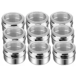 9/6/4/3/2/1PCS Kitchen Spice Jar Magnetic Seasoning Boxes Dustproof Stainless Steel Spice Can Seasoning Pot Outdoor BarbeCue