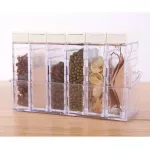 6pcs Kitchen Spice Jar Seasoning Box Kitchen Spice Storage Bottle Jars Transparent Salt and Pepper Cumin Powder SPICE TOOLS