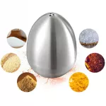 Stainless Steel Spice Jar Egg Shaped Salt Sugar Pepper Shaker Seasoning Can Kitchen Accessories JJSN10803
