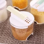 5PCS Creative Transparent Stackable Seasoning Cans Kitchen Spice Rack Condiment Bottles Pepper Shakers Box