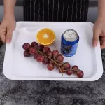 Non-Slip Restaurant Plastic Tray Rectangular Multigular Multil Kitchen Storage Fruit Bread Dessert Food Tray Storage Supplies