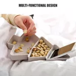 1PC Plastic Nordic Style Serving Plate Meal Dessert Tea Tray Breakfast Bread Tray Snack Plate Storage Kitchen Accessories