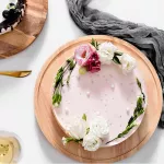 Acacia Wooden Plate for Cake Fruit Dessert Trays Creative Wedding Birthday Party After Traray with Cover