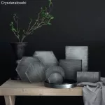 Silver Tray Hexagon Jewelry Storage Tray Plate Desk Desk Dessert Dessert Tray