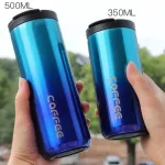 350ml/500ml Double Stainless 304 Coffee Mug Leak-Proof Thermos Mug Travel Thermal Cup Thermosmug Water Bottle For S