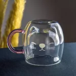 3d 2-Tier Coffee Mug Panda Bear Cat Cute Duck Shaped Double Wall Glass Cup Resistant Wine Kungfu Tea Milk Juice