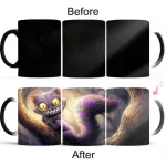 Smile Cat Animal Heat Sensitive Coffee Cup Porcelain Magic Color Changing Tea Cups Free Shipping
