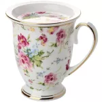 European Pastoral Bone Coffee Milk Mug Ceramic Creative Floral Painting Water Cup Afternoon Teacup Kitchen Drinkware S