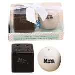 2PCS Seasoning Container Set Cute Ceramic Starfish Shell Owl Fish Spice Shaker Spicer Spicer Kitchen Gadget Spices Container