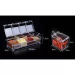 4PCS/Set Seasoning Boxkitchen Organizer Storage Boxes Spices Seasoning Jar Transparent Sugar Salt Bottle Kitchen Accessories