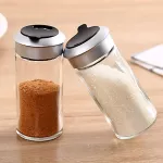 New BBQ Kitchen Cooking Tools Seasoning Bottle Clear Glass Spice Bottle Convenient Salt Pepper Sugar Seasoning Supplies