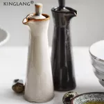 KingLang New Japanse Restaurant Retro Kiln Ceramic Seasoning Bottle Household Kitchen Soy Sauce Bottle Vinegar Salt Oil Pot