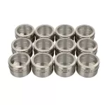 Magnetic Spice Jars With Clear Lid Stainless Steel Spice Sauce Storage Container Pot Kitchen Condiment Holder Seasoning Box Tool