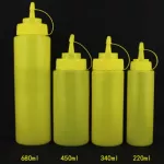 1 PCS 24oz Plastic Kitchen Oil Sauce Ketchup Squeeze Bottle Condiment Dispenser 680ml
