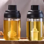 250ml Glass Seasoning Jars Household Spoon Cover Glass Moistureproof Salt and Pepper Storage Jars Creative Kitchen Supplies Herb