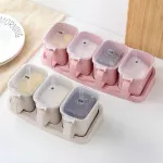 3/4Grid Seasoning Box Kitchen Salt Pepper Storage Boxes Holder Spoon Lid Dust-Proof Kitchen Tools