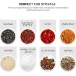 Stainless Steel Spice Tins Shake Pour Continers Easy Open Window Shakers Pepper Seasoning Spray Spice Jar