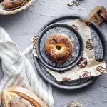 JINSERTA METAL SERVING TY Antique Round Wrought Iron Storage Dessert Fruit Cake Bread Plate Home Kitchen Decoration