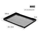 New White/Black Rectangular Plastic Tray Anti-Slip Trays Bandejas Para Decora O De Festa Wood Durable Trays