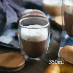Cute Pattern Creative Bear Double-Layer Coffee Mug Double Glass Cup Animal Milk Glass Lady Cute