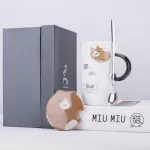 Cute Ceramic Cup Cartoon Mug Creative Glass Large Milk Cup Cup Counts Coffee Cup Box