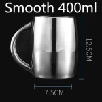 2 STYLES Stainless Steel 304 Milk Cold Drinking Whisky Beer Cup Creative Egg Shape Coffee Mug