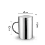 Double Wall Steel Travel Coffee Mug Unbereakable Cup for Kids Thermal Insulation Tumbler Milk Cups Tea Mugs with Lid