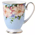 European Pastoral Bone Coffee Milk Milk Mug Creative Floral Painting Water Cup AFTERNOON TEACUP KITCHCHEN DRINKWARE
