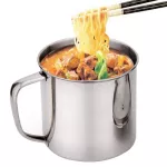 New 480ml Stainless Steel Travel Camping Mug Beer Whiskey Coffee Tea Handle Cup Noodle Cups Bar Drinking Tools Accessory