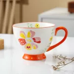 Household Ceramic Cup Mug Oatmeal Breakfast Coffee Milk Bottle Large-Capacity Hand-Painted Office Tea Cup Cup Cup Cup Cup Cup