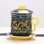 Chinese Ceramic Filter Tea Mug Coffee Mugs Camping Drinkware White Porcelain Tea Cup Coffee Milk Tea Afternoon Tea Cups