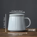 Creative Ce rate Tea Infusers Cup with Lid Cover Filter Wooden Handle for Milk Coffee Tumbler Customizable Decor