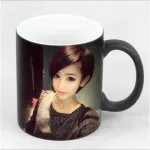 Diy Photo Magic Color Changing Coffee Mug Custom Your Photo on Tea Cup Black Color Best Friends