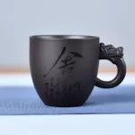 Chanthova 100ml China Retro Style Purple Clay Handmade Teacup Personality Small Coffee Cups Mug China Tea Set G263