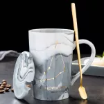 Nordic Zodiac Mug Ceramic Gold Creative Couple Bone Water Mug Lid Self-Stiring Coffee Mug Canecas Mugs AB50CU